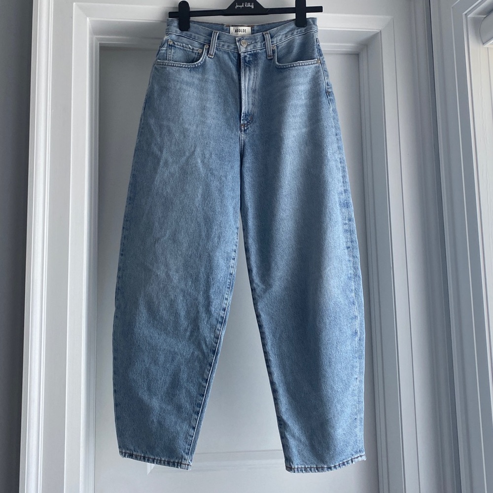 Agolde Women's High Rise Jeans - Light Blue